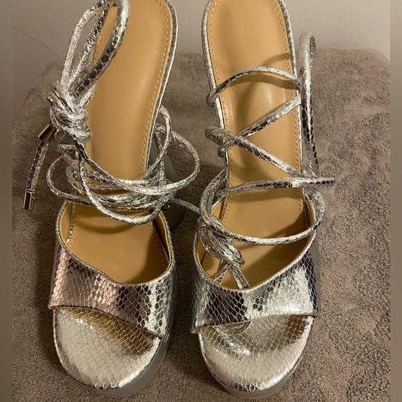 Metallic Disco Platform Heels - Picture 9 of 12